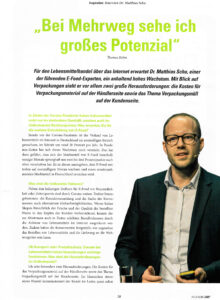 Nachhaltigkeit Packaging 360 Interview E-Food Experte Dr. Matthias Schu Nachhaltigkeit Sustainability Verpackungsmüll Mehrweg